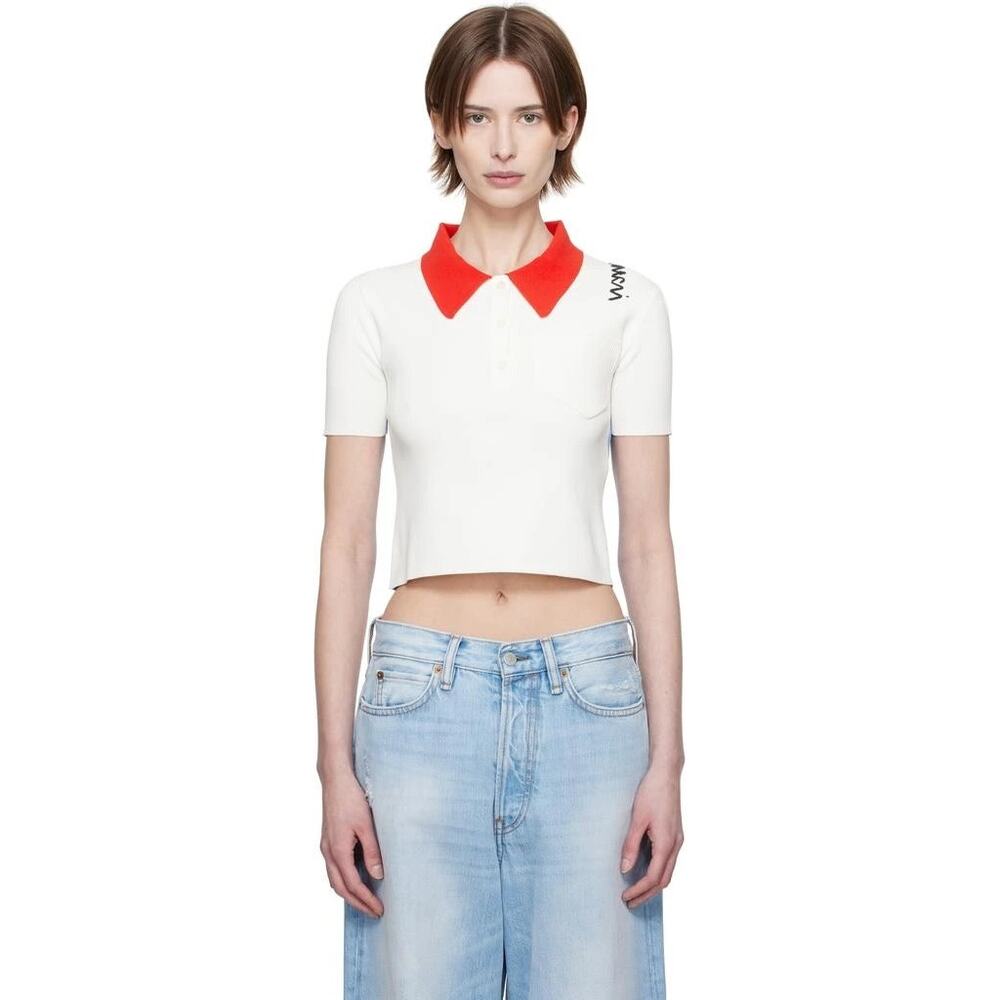 MARNI Techno Color Block Cropped Polo